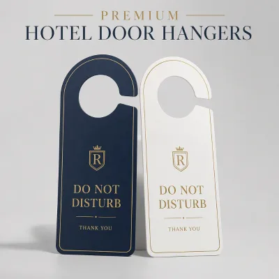 Professional Hotel Do Not Disturb Door Hanger Poster Printing Service Offset Paper Film Laminated Room Sign Hanger Global Hotels