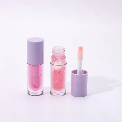 High Quality Lip Plumper Gloss Base Vendor Wholesale Organic Flavored Glossy pink Lipgloss Set