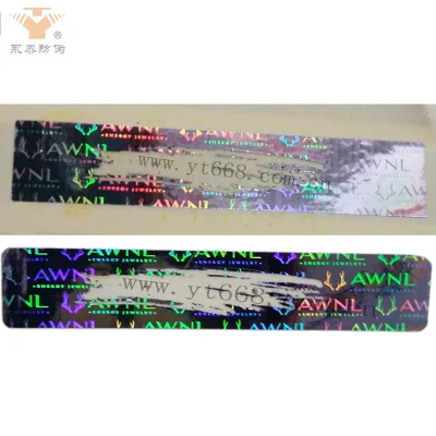 Security Holographic Reflective Holographic Scratch off Scratch-off Panel Layer Sticker for Box Packaging