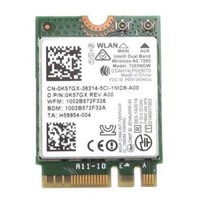 Dual Band Wireless-AC 7265 K57GX 7265NGW 802.11 Ac 7265NGW 2x2 Pci-e WiFi + BT 4.2 Combo Wireless Card M.2 2230 NGFF