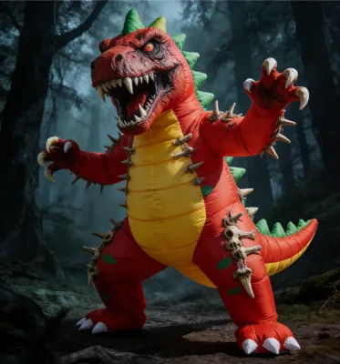 Custom Cartoon  Mascot Costume 4-6ft Outdoor Use Thermal Transfer Printed Electric Air Pump Model Event Celebration