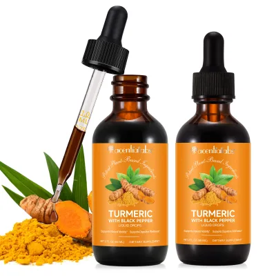 Acentiallabs Digestive Wellness Turmeric Black Pepper Liquid Drops Natural Mobility Turmeric Black Pepper Liquid Drops