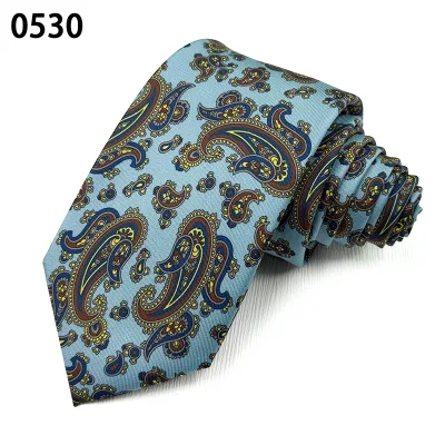 Blue Burgundy Navy Custom Classic Microfiber Neckties Slim Printed Ties Necktie Paisley Polyester Ties