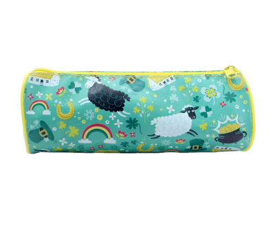Zipper Pencil Case With Simple Design PU Zipper Bag, Mint Green Style, School Pencil Case Cute Pencil Bag for Students
