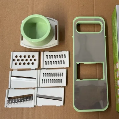 Wholesale Multi-Purpose Grater Vegetable Slicer Mandoline with Safety Hand Guard 6 Blades Stainless Steel Kitchen Gadgets