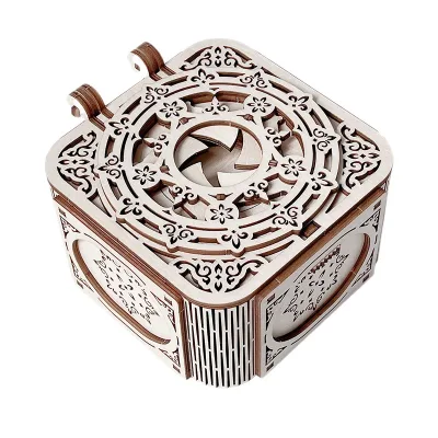 Hot Selling DIY Wooden Puzzle 3D Model Wooden Machinery Difficult to Assemble Music Box Jewelry Box