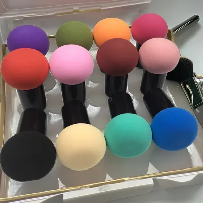 New Popular Round Mushroom Head Super Soft Multi Colors Makeup Sponge Set