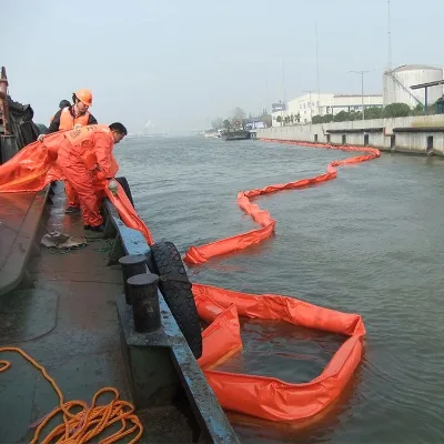 WGV1000 Solid Buoyant PVC/Rubber Oil Containment Boom & Seaweed for Orange Color Model WGV1000/QWJ600 Manufacturer