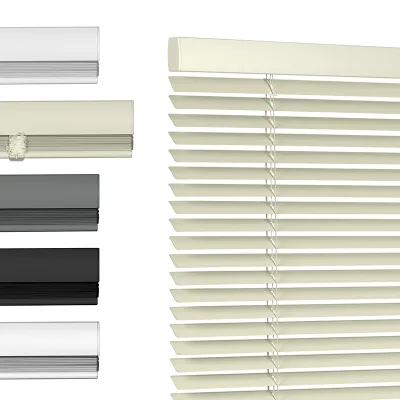Modern 1" Aluminum Slat Venetian Blinds Cordless Window Blinds Waterproof Window Shades Factory Wholesale for French Windows