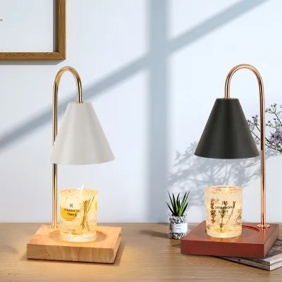 Height Adjustable Timing Switch Metal Aromatherapy Wax Melting Eco-friendly Smokeless Bedside Candle Warmer Lamp