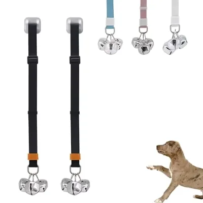 Manual Potty Training Bell Strip with Adjustable Strap for Dogs to Ring for Door Alert, Pet Toilet Training Bells