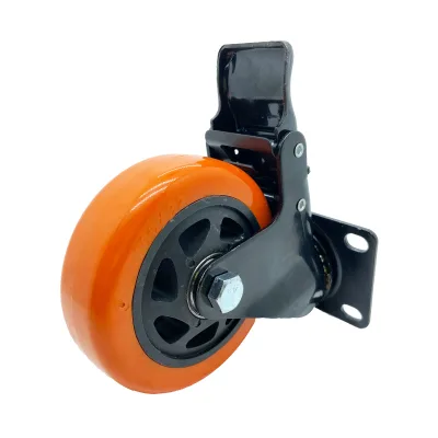 2026 Factory Manufacturer Double Ball Bearings Wheel Castor Swivel Brake China Medium Duty Caster Wheel for Trolley Carts