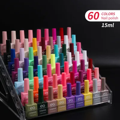 Nail Polish 60 Colors Full Collection Soak Off UV Gel Polish Glossy High Coverage Nail Gel Set for Nail Technicians Supply