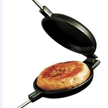 Pre-seasoned Breakfast Sandwich Maker Cast Iron Round Toaster Muffin Pancake Baking Pans Non-stick Bakeware