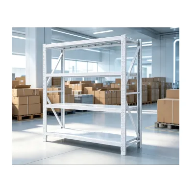 Factory Custom Metal Heavy Duty Trapezoid Shape Logistics Storage Rack Supermarket Shelf Double Sided Retail Display Stand