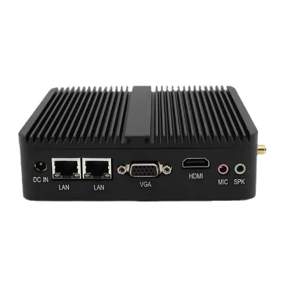 New Fanless J1900 Industrial PC with Dual Lan Dual Serial Ports (RS232/RS485) DDR3 RAM Aluminum Alloy Case