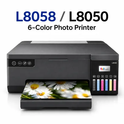 L8058 6-Color Photo EcoTank Printer for Epso.n 5760x1440dpi Wireless A4 Single-Sided Color Inkjet Printer USB Remote Ink Tank