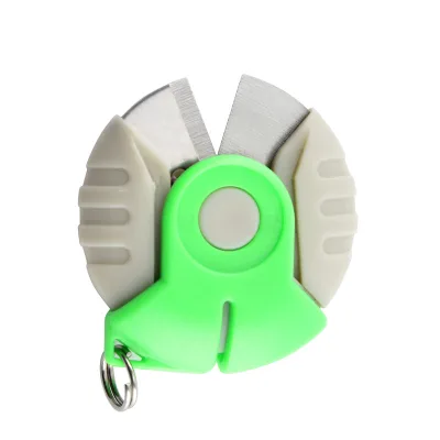 Mini Round Fishing Line Cutter, Portable Tungsten Steel Blade Fishing Scissors for PE Braided Line Cutting Tackle Tool