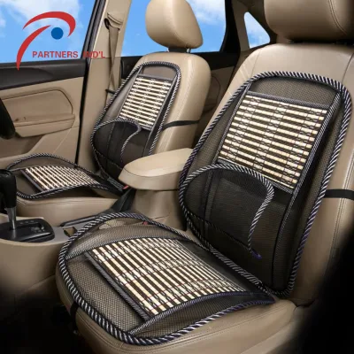 Zpartners Universal Extra Firm Car Seat Cushions with Wooden Beads & Cooling Massaging for Comfort & Relaxation for Car Home