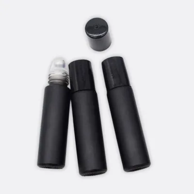 Matte Black Roll on Bottle with Stainless Steel Roller Ball Popular Roller Bottles