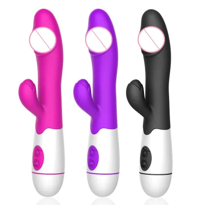USB 30 Frequency Realistic Rabbit Vibrator with 10 Speed G-Spot Clitoral Stimulator Dildo Sex Toys for Women's Vaginal Vibrators