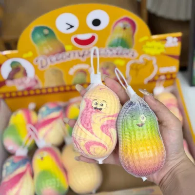 Squeeze Toy Happy for Stress-Relief Clay-Like Polyurethane Material Slow-Rebound Finger-Sucking Simulation Wholesale