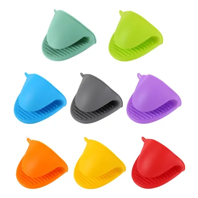 Food Grade Silicone Mitts Durable Non-Slip Hand Clip for Microwave Oven BBQ and Grill Printed Style