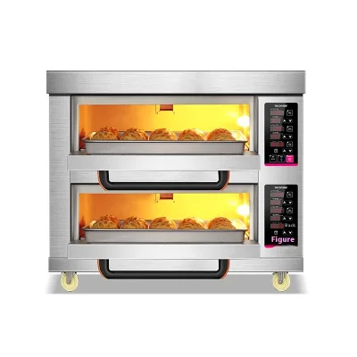 XY Best Single Layer Large Capacity Commercial Microcomputer Intelligent Timing Oven Gas for Bakery Use for Baking Cakes Bread