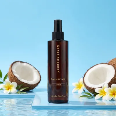 Paraben Free Vegan Formula Spray Type Moderate UV Protection Outdoor Sun Tan Accelerator 180ml SPF15 Tanning Oil