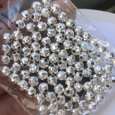 GP 2024 New Sterling Silver Mirror Beads 925 with Processed Wholesale