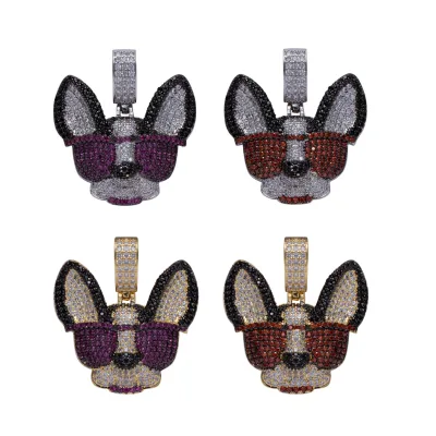 Shades Dog Pendant Necklace Chihuahua with Sunglasses Hip Hop Street Vibe Adorable Jewelry Trendy Brand Factory
