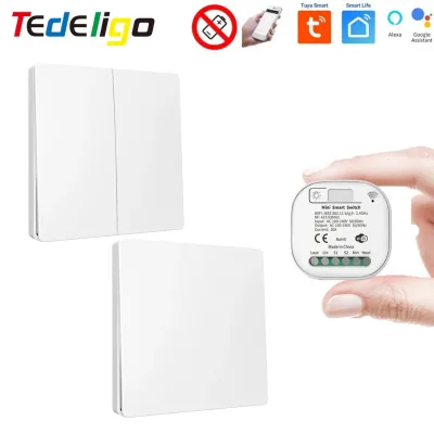 110V 220V WiFi RF Plastic Light Switch 16A Smart Self-Powered Kinetic Switch No Battery Needed Alexa Google Support