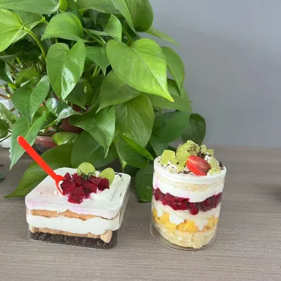 Wholesale Customized Transparent Salad Mousse Bran Box Cake Packing Container
