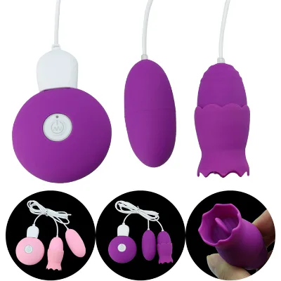 20 Modes USB Jumping Egg Clitoris Stimulation Remote Control Bullet Jump Egg Tongue Licking Vibrator Sex Toy