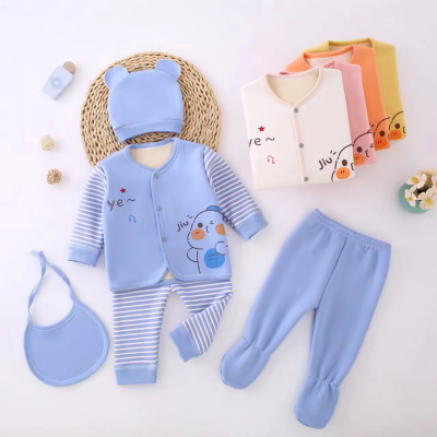 Newborn Children's Clothes Suit Baby Five-piece Spring Cotton Baby Clothes One Hair Generation Clothes Baby Spring