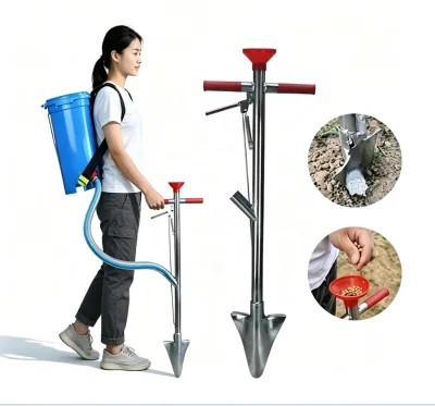 Agricultural Fertilizer Spreader Beans Planter With Backpack Bag Manual Granular Fertilizer Applicator for Farm Corn Cane Plants