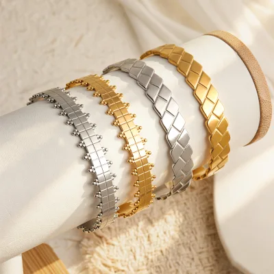 NEW 2026 NEW Stainless Steel Exaggerated Wide Open Design Non-fading Bangles Bracelet for Women