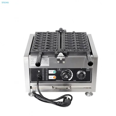 New Snapper-shaped Mini Electric Waffle Maker Adjustable Temperature Control Non-Stick Surface Lightweight Portable for Home
