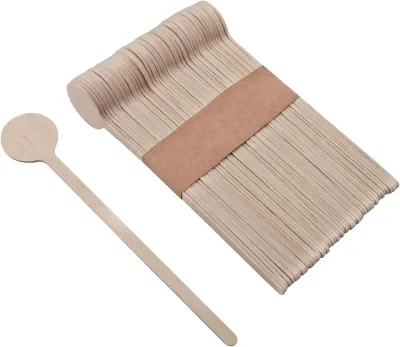 Wholesales Disposable Birch Wood Coffee Stirrer with Round Head 15cm Cocktail Stirrer for Party