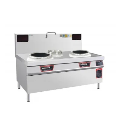 Commercial High-Power Stainless Steel Induction Cooking Wok Stove for Hotels Restaurants and Community Canteens