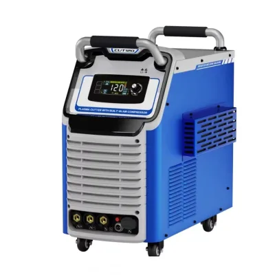 Electric cutting machine with big digital screen and operate smooth costar 120A plasma cutter build-in air compressor