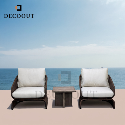 New Arrival Beach Patio Furniture Durable Aluminum Frame Rope Wrapped Outdoor Lounge Chair