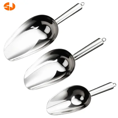 SJ Kitchen and Bar Ice Scoop Shovel Bar Tools Stainless Steel