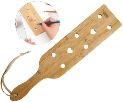 Bamboo Wood Paddle Lightweight Wooden Paddle with Airflow Holes