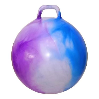 45cm Mixed Color PVC Bouncing Ball with Explosion-Proof Handle Clip Angle Jumping Ball for Children's Sports & Entertainment