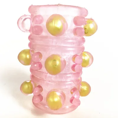 Colorful Crystal Cock Ring Elastic Ball Massage Plastic Penis Ring Erotic Orgasm Pleasure Delay Ejaculation for Male Sex