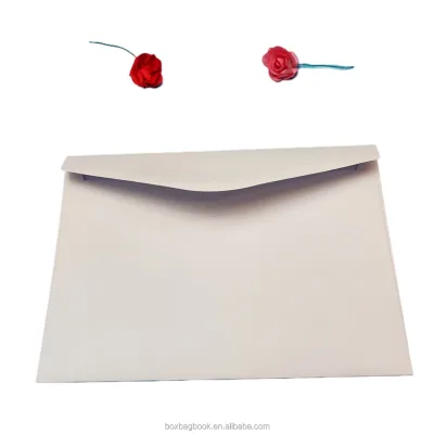 Post Shipping Small Kraft Envelope White Flat Mailer Kraft Paperboard Self-adhesive Gluing Flap Paper Envelopes Packaging Bag