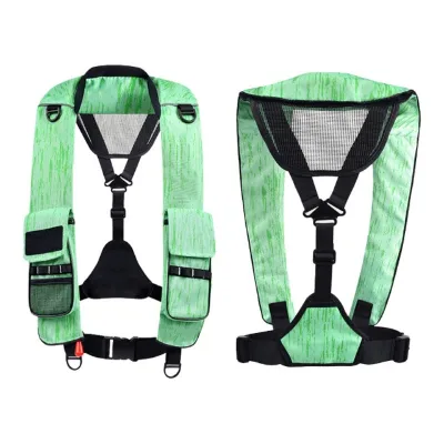 wholesale price Manufacturer Green 150N buoyancy Oxford Automatic Inflatable Life Jacket
