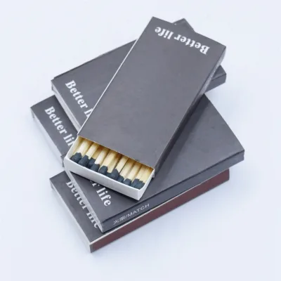Customized White Box Black Logo Carton Match Candle Box Match Customized Box Logo