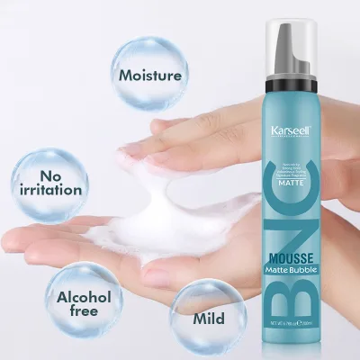Private Label Hair Mousse Styling Foam Anti- Frizz Strong Fast Styling Lasting Ladies Organic Curly Hair Mousse for Curly